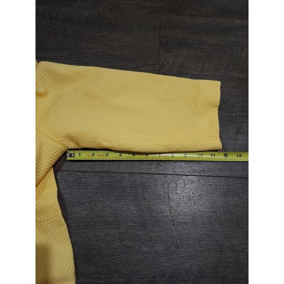 Jacket East 5th Women Yellow Cotton Blazer 18W Summertime 3/4 Sleeves - Picture 11 of 14